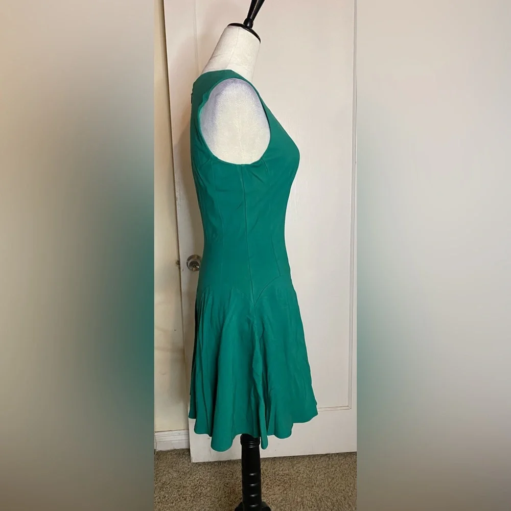 Vintage Bebe Circle Skirt Fit and Flare Cocktail Midi Dress Business Casual - Picture 2 of 4